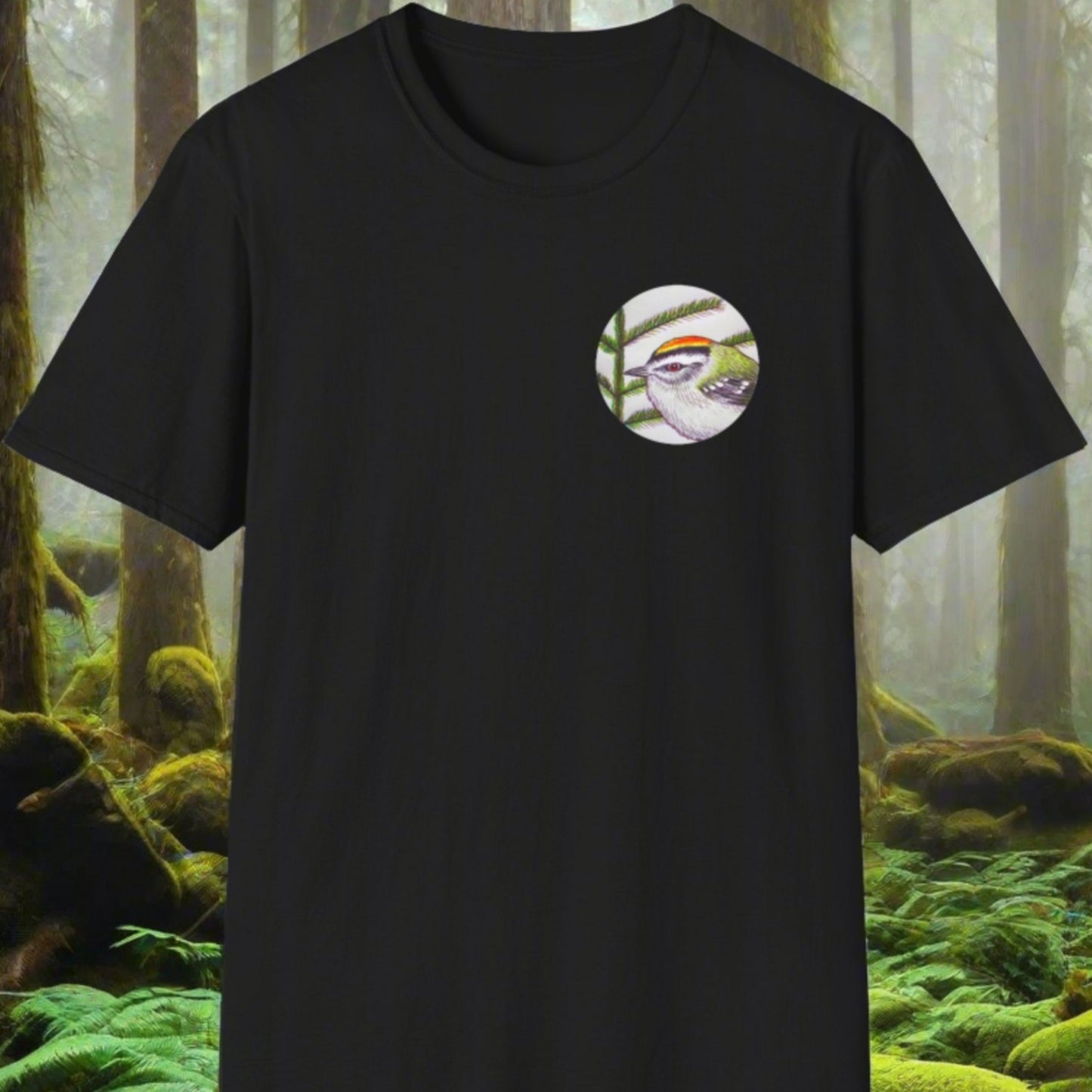 Golden Crowned Kinglet ~ Unisex Softstyle T-Shirt