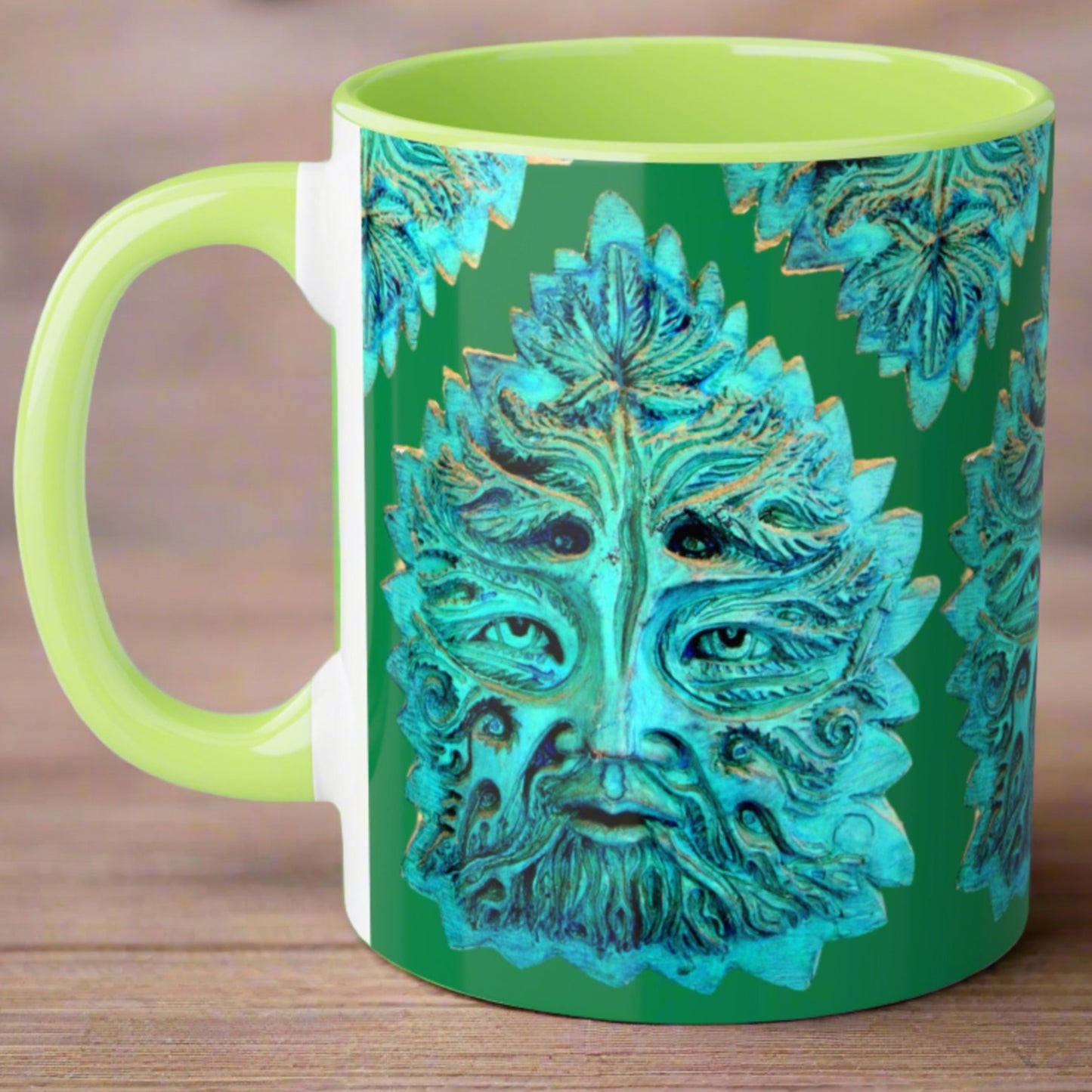 Hemp Green Man ~ Accent Mugs, 11oz