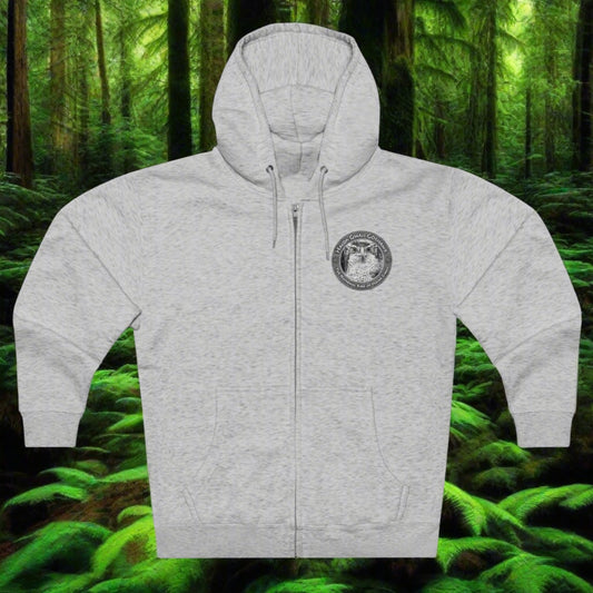 Haida Gwaii Goshawk ~ B&W Unisex Zip Hoodie