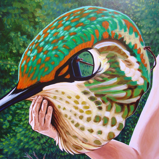 Hummingbird Mask ~ Print on Canvas 12x12