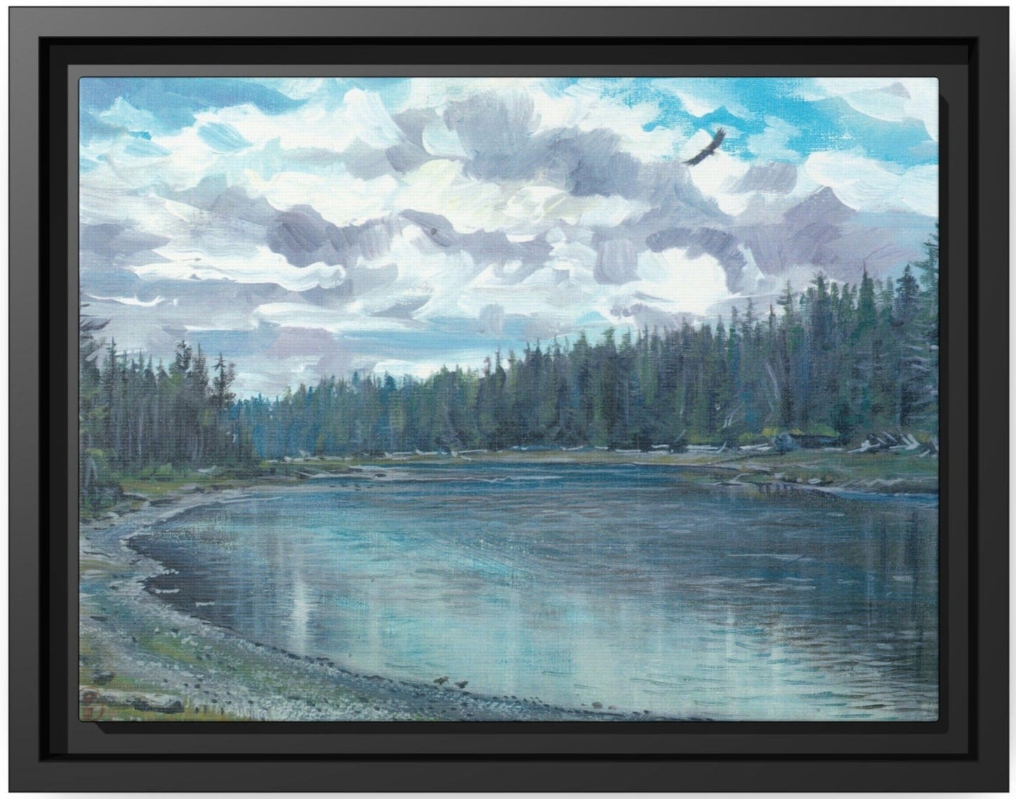 Tlell River ~ Matte Canvas, Black Frame