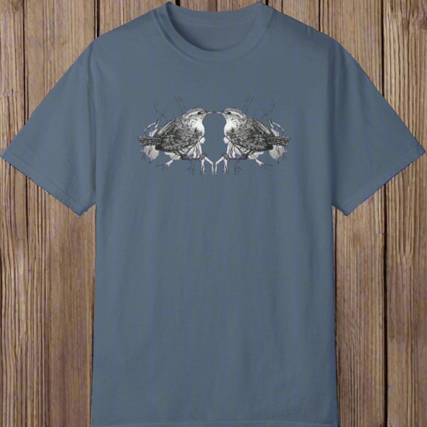 Kissing Wrens ~ Unisex Garment-Dyed T-shirt