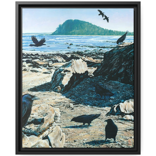 Yakan Ravens ~ Matte Canvas, Black Frame