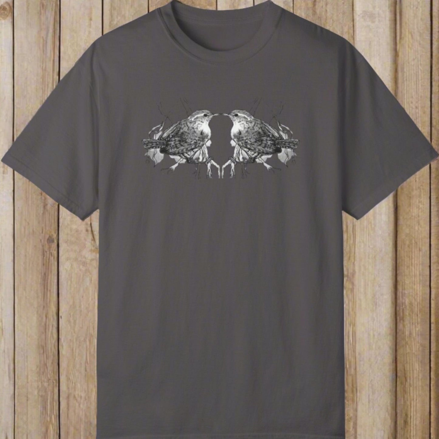 Kissing Wrens ~ Unisex Garment-Dyed T-shirt