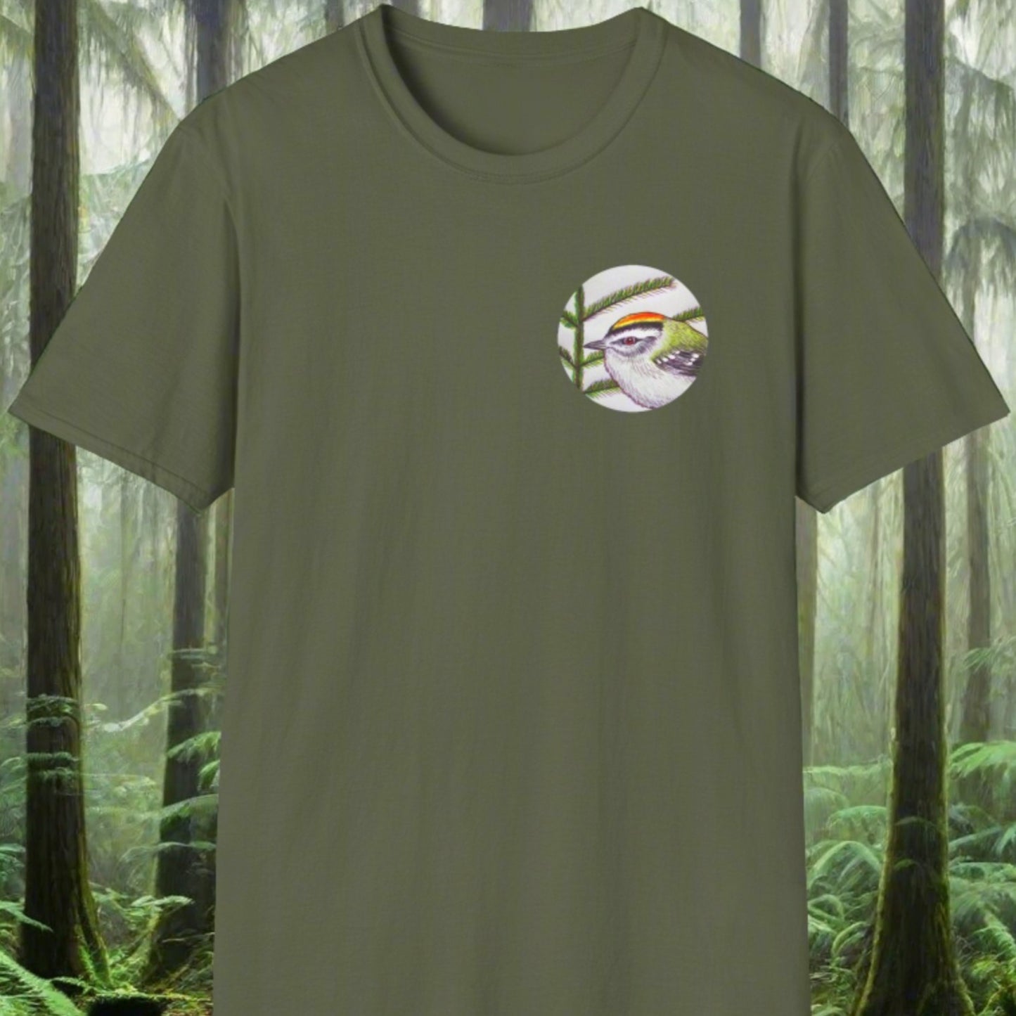 Golden Crowned Kinglet ~ Unisex Softstyle T-Shirt