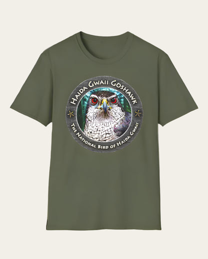 Haida Gwaii Goshawk Full Colour - Softstyle T-Shirt Unisex