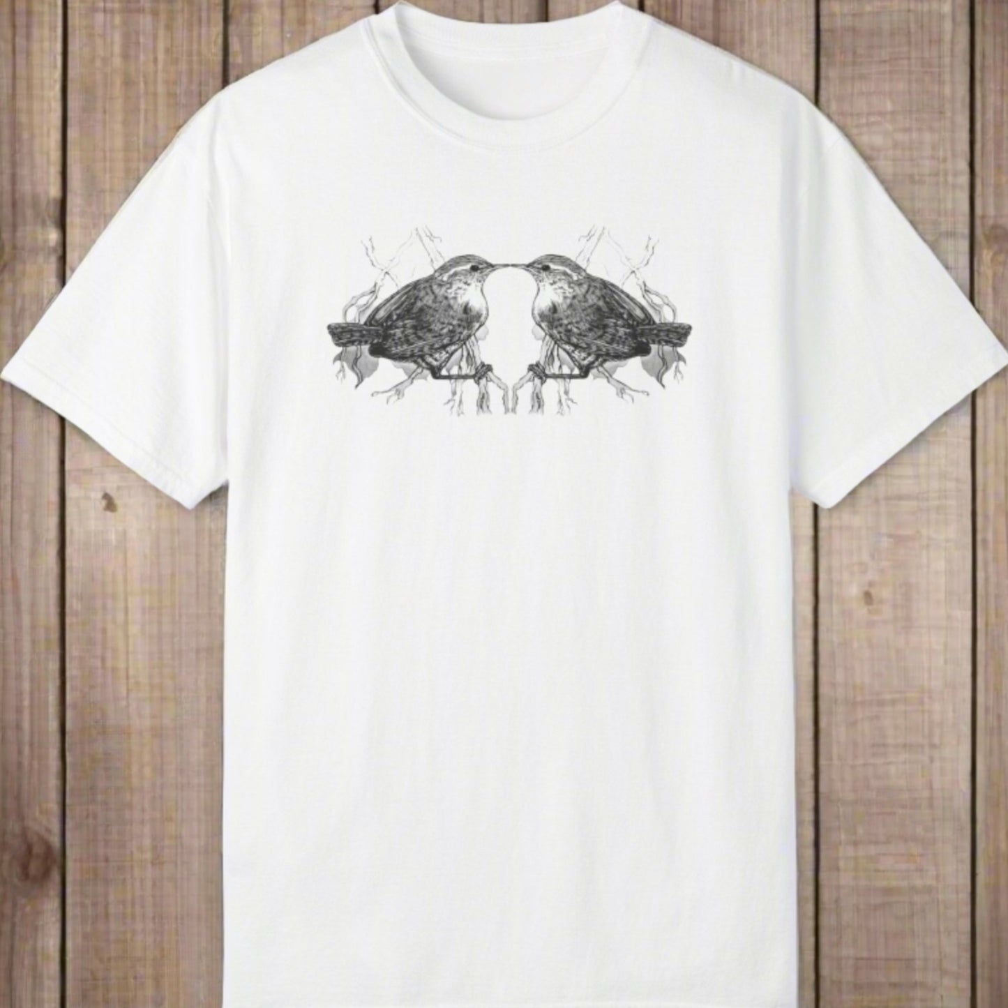 Kissing Wrens ~ Unisex Garment-Dyed T-shirt