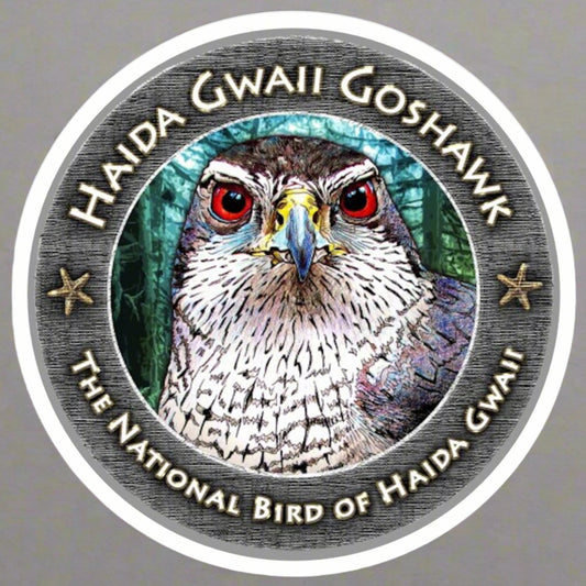 Haida Gwaii Goshawk ~ Round Stickers, Indoor\Outdoor