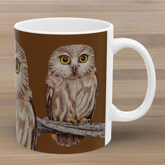 Northern Saw-Whet Owl ~ Ceramic Mug (11oz)