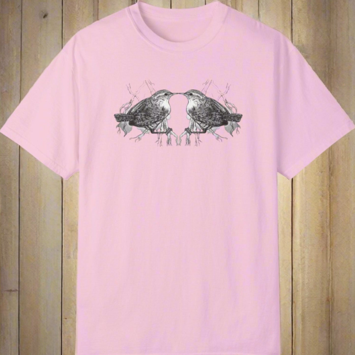 Kissing Wrens ~ Unisex Garment-Dyed T-shirt