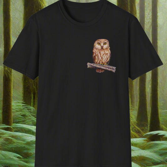 Northern Saw Whet Owl ~ Unisex Softstyle T-Shirt