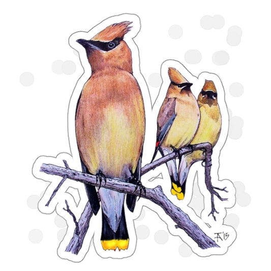 Waxwings ~ Kiss-Cut Stickers