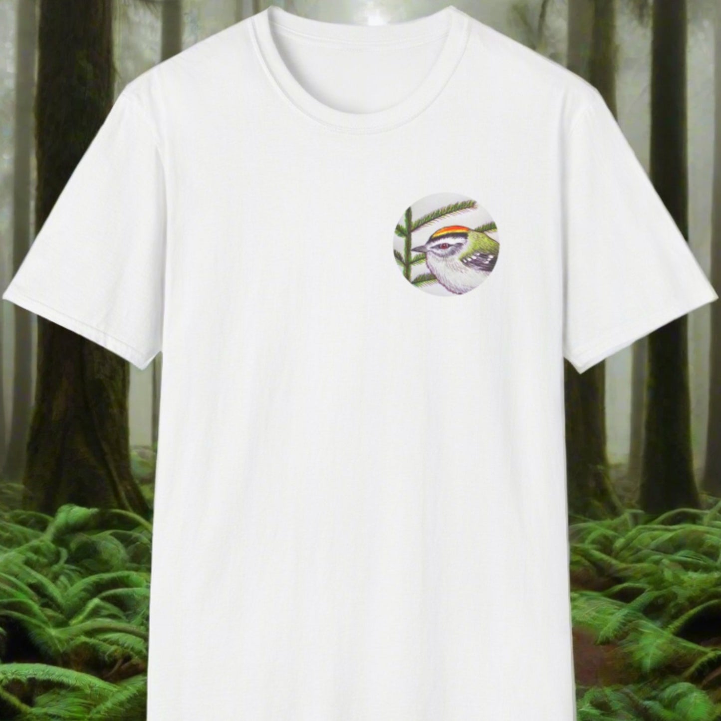 Golden Crowned Kinglet ~ Unisex Softstyle T-Shirt