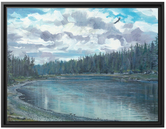 Tlell River ~ Matte Canvas, Black Frame