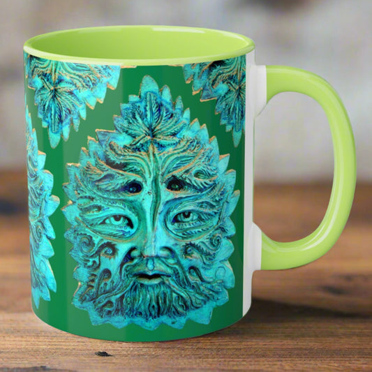 Hemp Green Man ~ Accent Mugs, 11oz