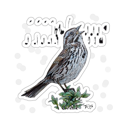 Song Sparrow ~ Kiss-Cut Sticker