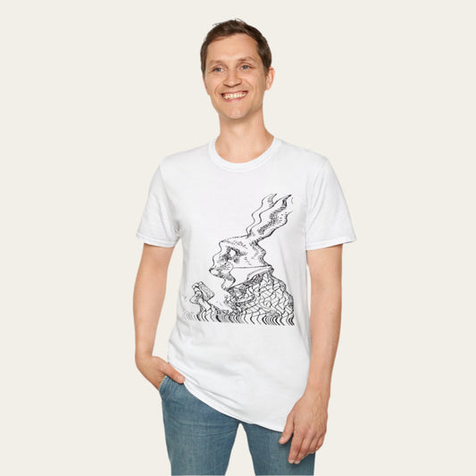 Wavy Rabbit Alice Inspired - softstyle T-shirt Unisex